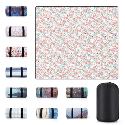 60x80" Large Picnic Blankets Waterproof Outdoor Beach Blanket Sandfree Tent Camping Sleeping Carpet Portable Yoga Meditation Mat Road Trip Car Travel Essentials Hiking Backpacking Gear Gifts