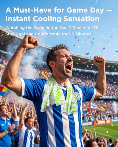 CoolRush Towel for Body–10 Pack Individually Wrapped Cooling Wipes | Instant Cooling Neck Wrap, Alcohol-Free Sweat Cooling Towel for Adults | Reusable, Travel, Gym, Music Festival, Camping Essentials - size: 1 Count (Pack of 10)