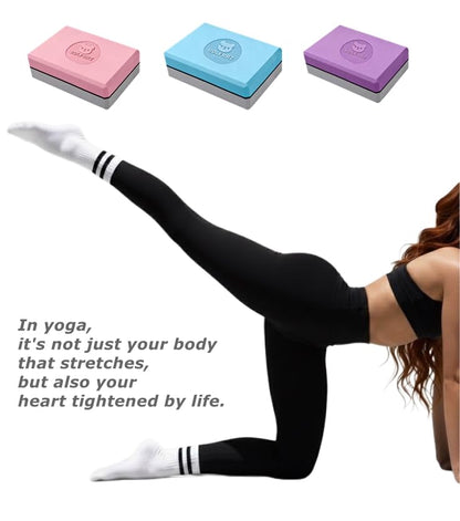 Premium Yoga Blocks - Non-Latex EVA Foam with Non-Slip Grip & Beveled Edges - Multiple Colors Available - Ideal for Yoga, Pilates, Meditation - Boost Stability, Balance and Deep Stretching