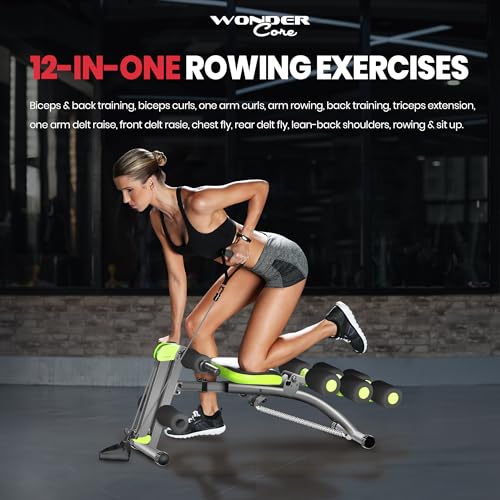 WONDER CORE 2 Total Gym Machine, Ab Workout Equipment, Adjustable Ab Machine for Stomach Workout, Sit Up Exercise Equipment for Home Workouts, Abdominal Trainer, Ab Lounger Exercise Chair