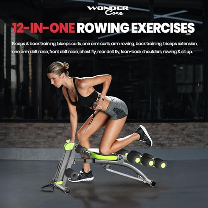 WONDER CORE 2 Total Gym Machine, Ab Workout Equipment, Adjustable Ab Machine for Stomach Workout, Sit Up Exercise Equipment for Home Workouts, Abdominal Trainer, Ab Lounger Exercise Chair