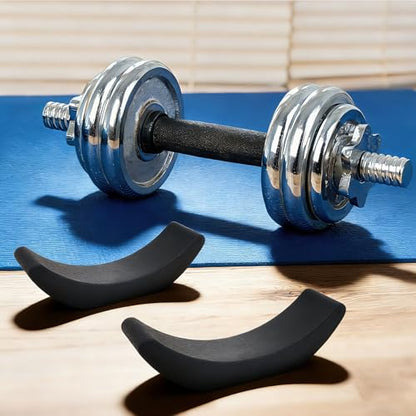 12 Pack Dumbbell Saddles, Heavy Duty Anti-Roll Dumbbell Cradles for Rack or Floor, Non-Slip Plastic Dumbbell Holder for Round & Hex Weights, Home Gym Weight Storage Accessories Replacement