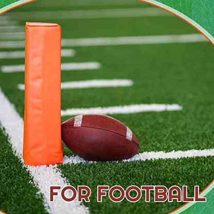 8 Pcs Football End Zone Pylons Anchorless Pylon Markers Sand Weighted, Regulation 18" x 4" x 4", Orange
