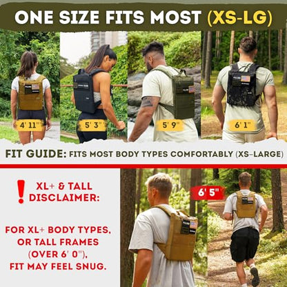 Polyfit Rucking Backpack 2.0 - Weighted Ruck Pack for Weight Plates - Patent Pending Side-Loading Rucksack for Walking, Running, Rucking, Strength and Endurance Training - Black Camo - color: Black Camo
