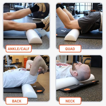 Body Sport ZZFR612H Half Foam Rollers, 6 x 12-Inch - size: 6 x 12-Inch