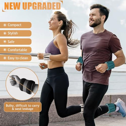 Ankle Weights Set of 2 (1 lb/2 lb/3 lb Each) Adjustable Wrist Weights for Women Men Wearable Arm Leg Weight for Pilates, Running, Walking, Workout, Yoga