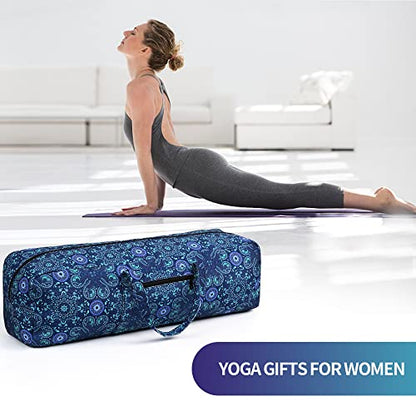 | Yoga Mat Bag | Large Yoga Mat Carrier with Wet Pocket | Yoga Gifts | Gym Tote Bag for Women - color: Blue