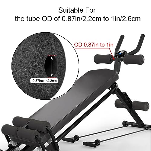 Sponge Foam Foot Pad Roller Pair, Used for Replacing Gym Exercise Equipment, Suitable for 1-inch Rod (Foam 5.12" X 2.76" Od X 0.87" Id)