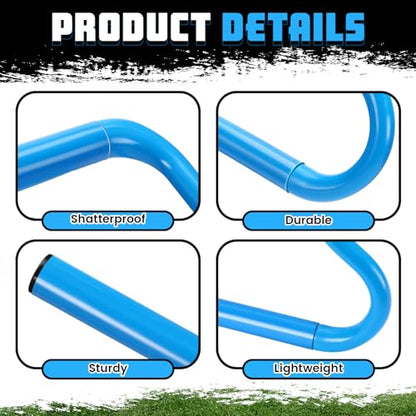 Wettarn 10 Pcs Speed Agility Training Hurdles Detachable Durable Hurdle Agility Plyometric and All Purpose Speed Training Equipment for Athletes Soccer Basketball - color: Blue