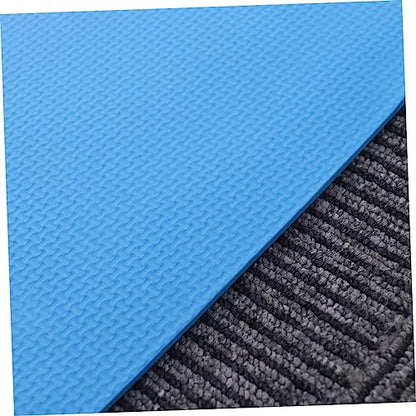 BESPORTBLE Portable Anti-slip Eva Yoga Mat Lightweight Exercise Mat for Hot Yoga Aerobics Non-skid Thick Design for Comfort Support Blue
