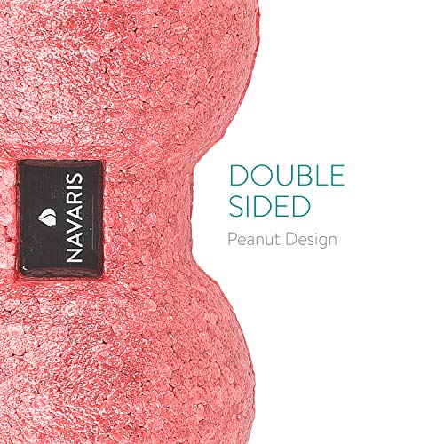 Navaris Double Massage Ball - Peanut Shaped Self-Massage Balls Trigger Point for Muscle Relaxation - Peanut Balls