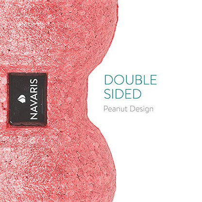 Navaris Double Massage Ball - Peanut Shaped Self-Massage Balls Trigger Point for Muscle Relaxation - Peanut Balls