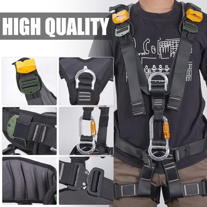 SOB Outdoors Lightweight Hunting Harness, Tree Stand Harness with 360 Degree Rotation, Adjustable Breathable Padded Safety Harness