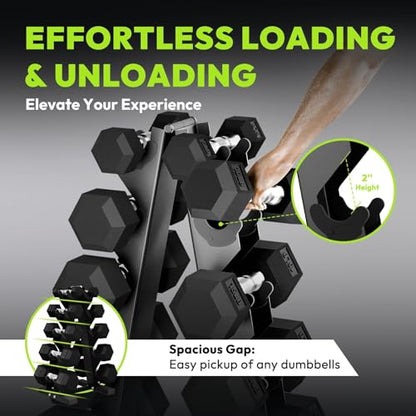 HANDBODE A-Frame Dumbbell Rack Heavy Duty Weight Stand for Dumbbells, Space-Saving Metal Storage Organizer, Sturdy Dumbbell Holder for Home Gym - style: 1 X 5-Tier A-Frame (300lb)