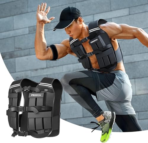 PROIRON Adjustable Weighted Vest 1-22lb/2-44lb,Strength Training Weight Vests for Men Women with Removable Weights, Body Weight Vest for Running Workout Walking Fitness Cardio,Home Gym Equipment - size: 2LB-44LB
