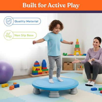 Special Supplies Kids Trampoline Rebounder Bouncing Board – Sensory Balance and Bounce Toy for Indoor and Outdoor Kids Toys - Outdoor Play Equipment