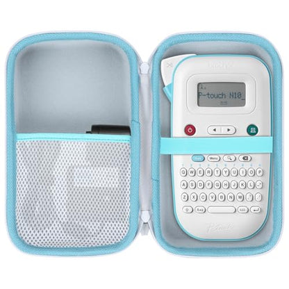 Case Compatible with Brother P-Touch PT-N10 Personal Handheld Label Maker (Case Only) - color: White+Blue Zipper, size: for P-Touch PT-N10