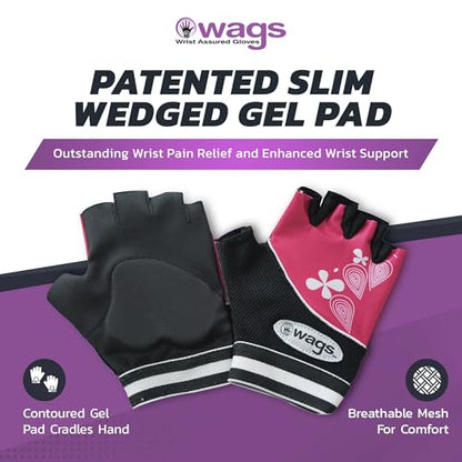Wrist Assured Gloves - Slim Gel Pad & Absorbent Inner Liner, Workout Gloves for Women & Men, Yoga & Pilates - size: Small