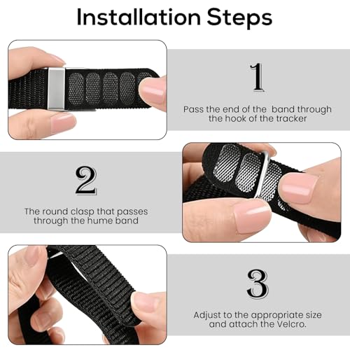 Nylon Biceps/Wrist/Arm/Ankle Bands Compatible with Hume Band 1.0 - color: Black