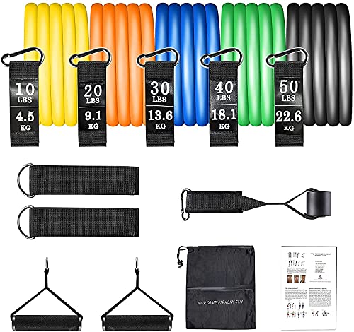 Uten Resistance Bands - color: Yellow, Orange, Blue, Green, Black