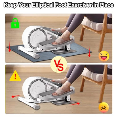 Non-Slip Mat, Apply to Under Desk Elliptical Peddler While Sitting, Perfect for Electric Seated Foot Pedal Exerciser, Enhanced Stability & Floor Protection