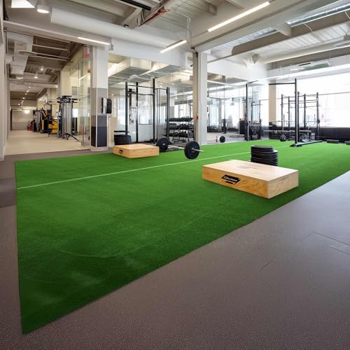 Yescom Sports Sled Strips Turf Gym Turf Flooring For Weight Sled Push Gym Equipment Outdoor Indoor Use 50'x3'x2PCS(300 Sq.Ft) 1.38" H - size: 1.38"H-3'x50'(300Sq.Ft)