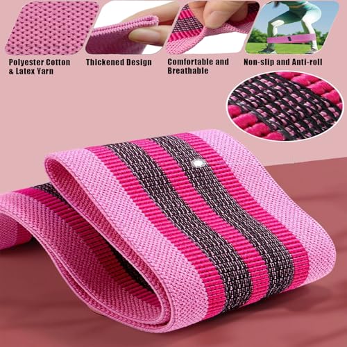 Resistance Bands for Working Out, Fabric Exercise Bands for Legs and Butt, Workout Bands for Women & Men, Booty Band for Yoga Starter Set, Pilates, Rehab, Fitness and Home Workout