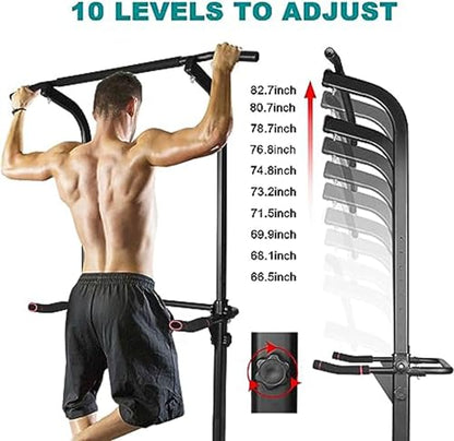 Power Tower Pull Up Bar for Men & Women, Pullup Bar Dip Station with Adjustable Hight for Home Gym Strength Training Fitness, 330LBS Capacity