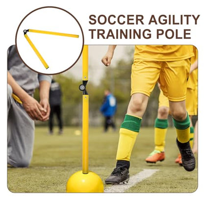 FAVOMOTO Foldable Two-Part Speed and Hurdle Training Pole in Bright Color for Football and Basketball Agility Drills
