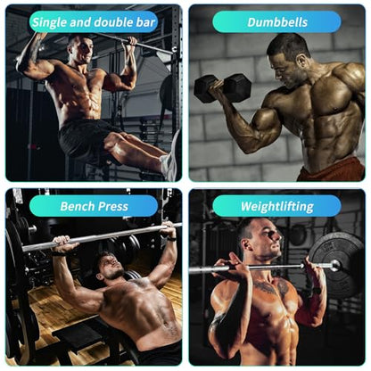 Anti-Slip Workout Grips, Ergonomics Rubber Gym Grips, Weight Lifting Grips for Hand Protection, Workout Gym Gloves for Men and Women Deadlift, Fitness Training, Weightlifting and Exercise