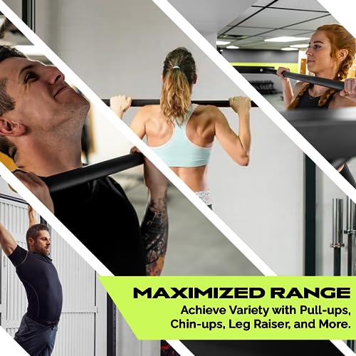 Rage Fitness Wall Mounted Pull Up Bar, Heavy-Duty Steel, 500lbs Capacity