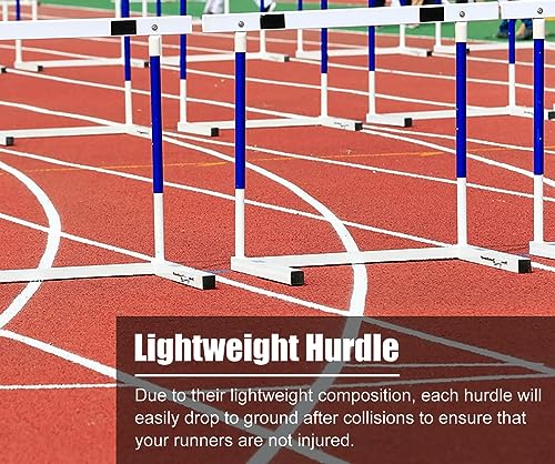 Track and Field Hurdles for Adult Athletes,Track and Field Equipment for Agility Obstacle Training,Adjustable Height 30-42in Outdoor Workout Training Pole Set