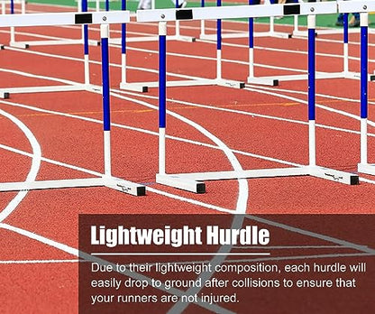 Track and Field Hurdles for Adult Athletes,Track and Field Equipment for Agility Obstacle Training,Adjustable Height 30-42in Outdoor Workout Training Pole Set