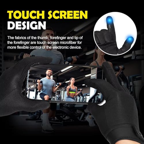 Workout Gloves,Non-Slip Full Palm Weightlifting Gloves with XRD Padding, Breathable Gym Training Gloves for Unisex - size: Large (Palm Width: 4.02 inches)