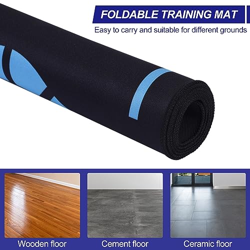 Patikil Basketball Training Mat - Rubber Basketball Footstep Pad Non-Slip Training System with Point Reminder and Pace Ball Control Player Foot Grip - size: 105x75cm