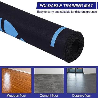Patikil Basketball Training Mat - Rubber Basketball Footstep Pad Non-Slip Training System with Point Reminder and Pace Ball Control Player Foot Grip - size: 105x75cm