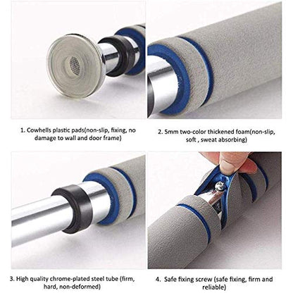 Pull Up Bar for DoorwayChin Up Bar for Doorway No ScrewsHeavy Duty Doorway Upper Body Workout Bar with Padded Handles,