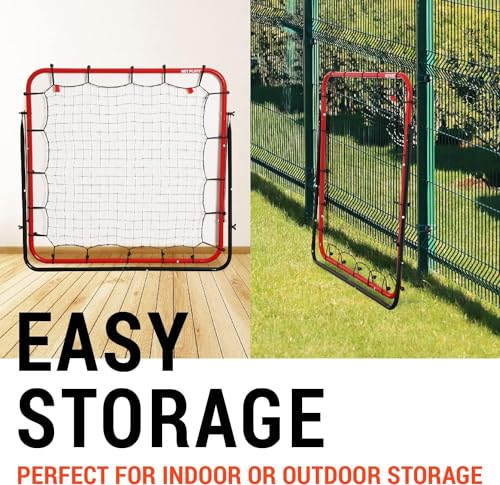 Soccer Rebounder, Kickback Rebound Net 3.3X3.3FT - Football Training Gifts, Aids & Equipment for Kids, Teens & All Ages, Portable, 6 Adjustable Angles