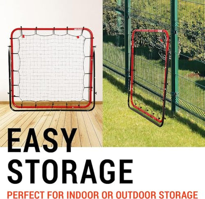 Soccer Rebounder, Kickback Rebound Net 3.3X3.3FT - Football Training Gifts, Aids & Equipment for Kids, Teens & All Ages, Portable, 6 Adjustable Angles