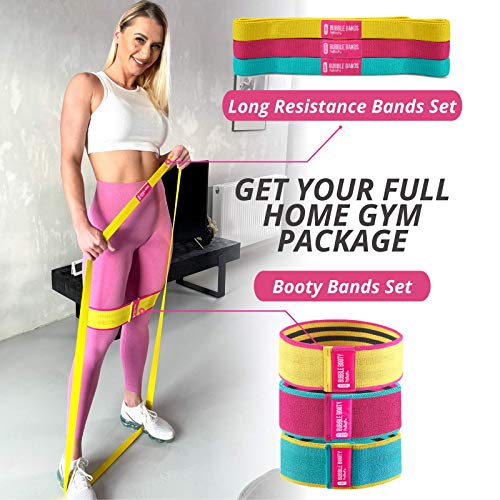 PeoBeo 3 Pack, Get Sexy and Slimmer with Non Slippery Fabric Resistance Booty Bands with Full Training Video, Ideal for Strength Building, Pilates, Rehab, Fitness, Pickleball Warm Up and Home Workout
