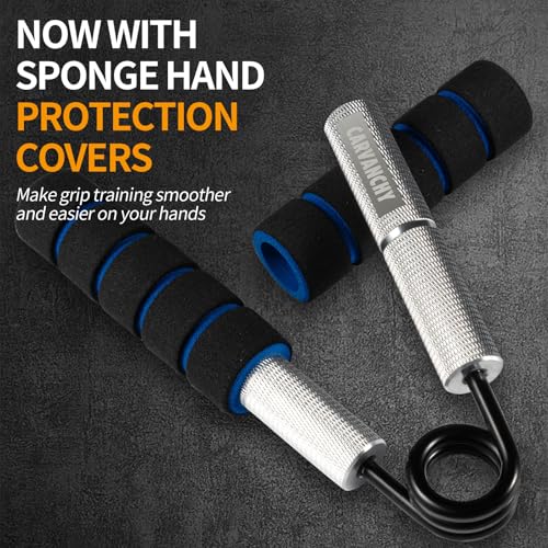 Grip Strength Trainer Set, 6 Pack, 50-350LB, Wrist Forearm Strengthener, Metal No Slip, Hand Grip Gripper Strengthener for Strength Training and Exercise, Hand Workout Squeezer Grip Strength - color: 4Pack,50-200lb,Purple+Silver+Blue+Red