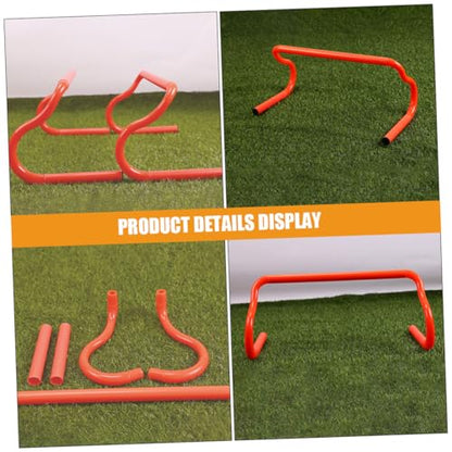 3pcs Detachable Agility Speed Training Hurdles PVC Portable Sports Equipment for Soccer Basketball Football Drills and Athlete Fitness
