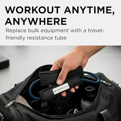 THERABAND Resistance Tubing with Cuffs, Extra Heavy Blue Level 4, Exercise Bands for Lower Body Workouts, Physical Therapy, Pilates & At-Home Training - color: Level 4 / Extra Heavy - Blue