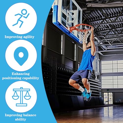 Basketball Training 9 Inch Poly Spots, 10PCS Anti-Slip Training Basketball Spot Markers Floor Spots, Waterproof Flat Filed Cones Poly Dots