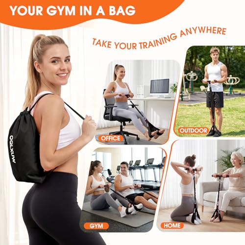 Upgraded Multifunction Pedal Resistance Band with Handle, Adjustable Foot Pedal Resistance Bands for Core, Arm, Legs, Body Strength, Portable Home Gym Workout Equipment for Men & Women