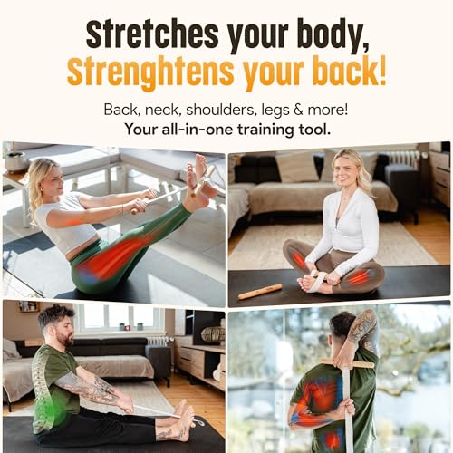 FlexBuddy® Stretching Tool – 2-in-1 Flexibility & Back Trainer | Daily Mobility & Pain Relief | Compact Stretch Aid for Home, Office & Gym