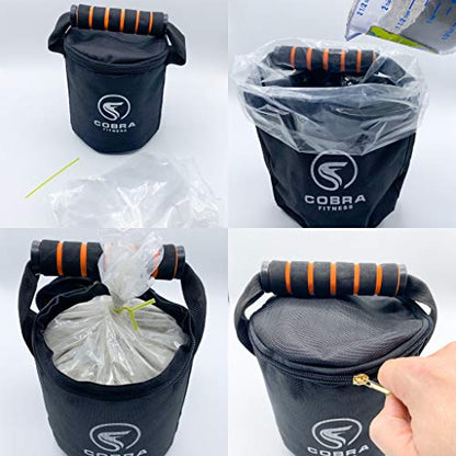 6 Pcs Adjustable Heavy Fitness Power Sandbag, Portable Adjustable Canvas Sand Kettlebell Soft Sand Bag, Weightlifting Dumbbell for Home Training, Fitness, Yoga Workout, Small, Medium, Large