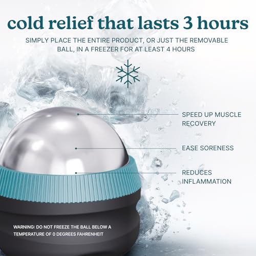 Homedics IcyGlide Portable Massage Roller Ball, Cryo Ball Cold Therapy