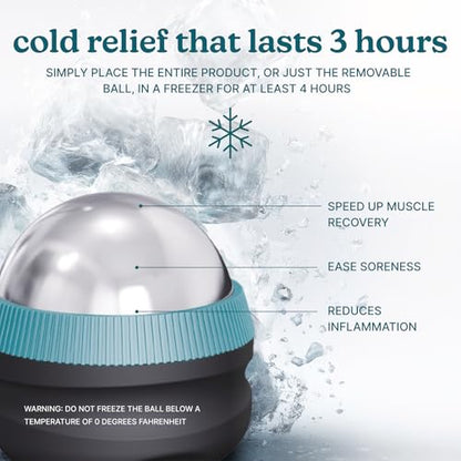 Homedics IcyGlide Portable Massage Roller Ball, Cryo Ball Cold Therapy