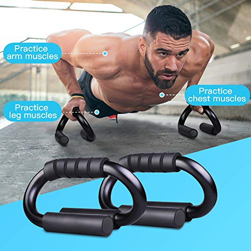 Push Up Bars - Strong Steel Pushup Stands with Comfortable Foam Grip and Non-Slip Bars for Muscles Chest Women Men